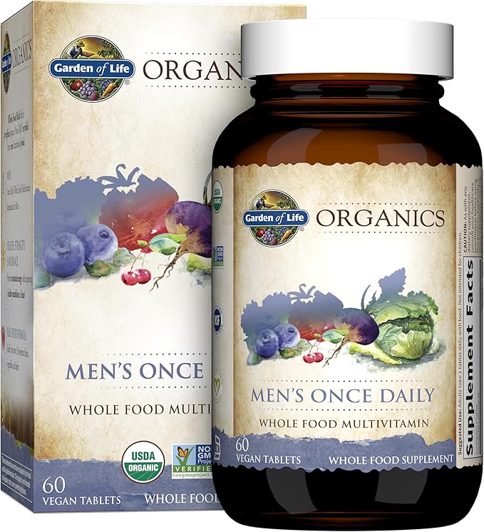 Garden of Life Probiotics &amp Men's Multivitamin Bundle - Primal Defense Ultra Probiotic 216 Capsules + Once Daily Whole Food Multivitamin 60 Tablets