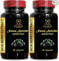 Acai Berry Extract 4:1 Capsules – Plant-Based Superfood Supplement for Energy &amp Ongoing Wellness Antioxidant - 2 Bottles 120 Capsules