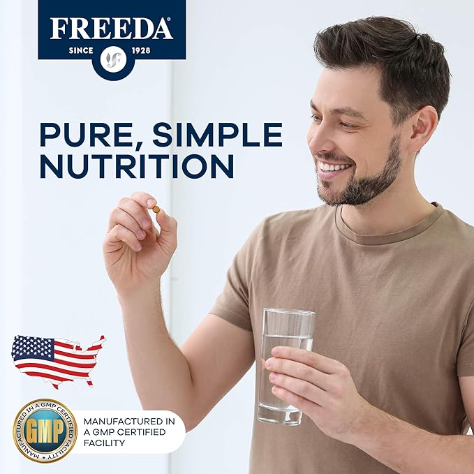 Freedavite Tiny Tablet - Moderate Multivitamin for Men and Women - Pure Vitamin A C D E B1 B2 B6 B12 Biotin Calcium Zinc Iron Magnesium Manganese Copper Selenium Iodine - 250 Count