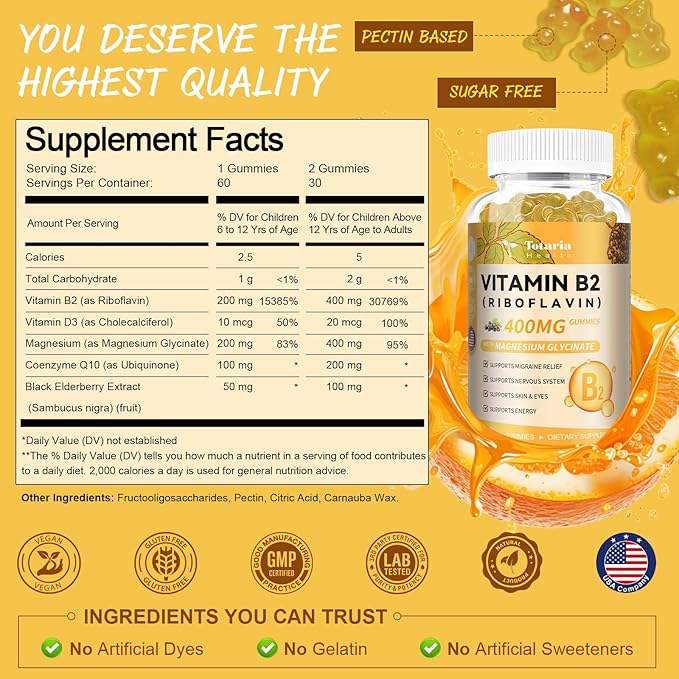 Multivitamin Filled Gummies for Women - Strawberry Flavor &amp Vitamin B2 Gummies - Natural Flavor