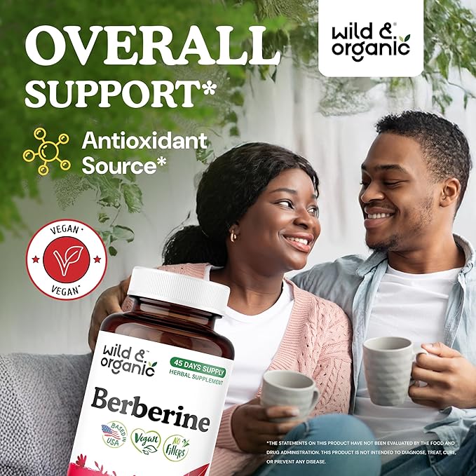 Wild &amp Organic Inulin 90 Capsules &amp Berberine 90 Capsules