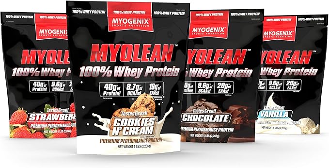 Myogenix Myolean – 100% Whey Protein Powder – 40g Protein per Serving – Low Carb – Ideal for Smoothies Meal Replacement Shakes Pre Workout &amp Post Workout Shakes – Chocolate (5lbs)