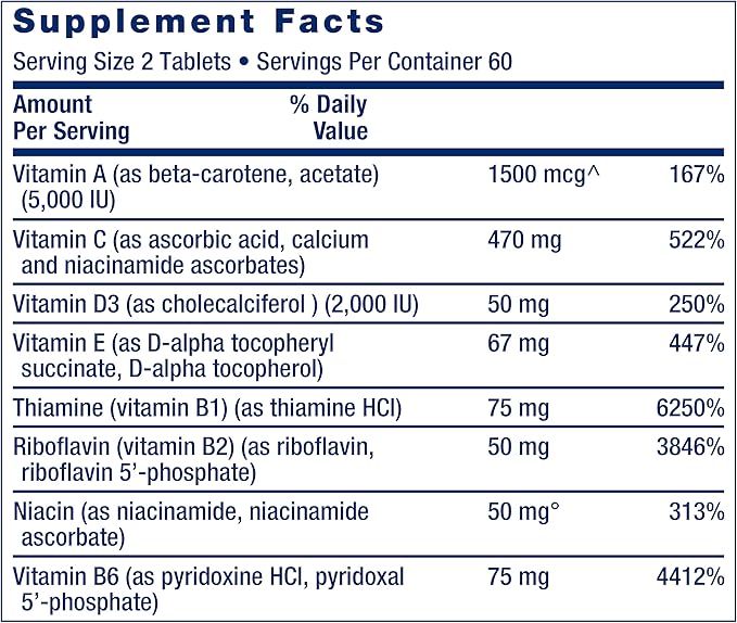 Life Extension Two-Per-Day 120 Tablets Multi-Vitamin &amp Taurine 1000mg 90 Capsules Supplement Bundle