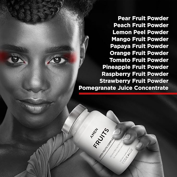 Amen Fruits Daily Fruits Vitamins Supplements Over 20 Whole Fruit Extracts - Raw Multivitamin Berries Antioxidant Polyphenols Superfood &amp Flavonoids - Non-GMO - 90 Capsules