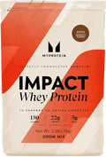 Myprotein Impact Whey Protein Powder 2.2 Lbs (31 Servings) Mocha 22g Protein &amp 5g BCAA Per Serving Shake for Superior Performance