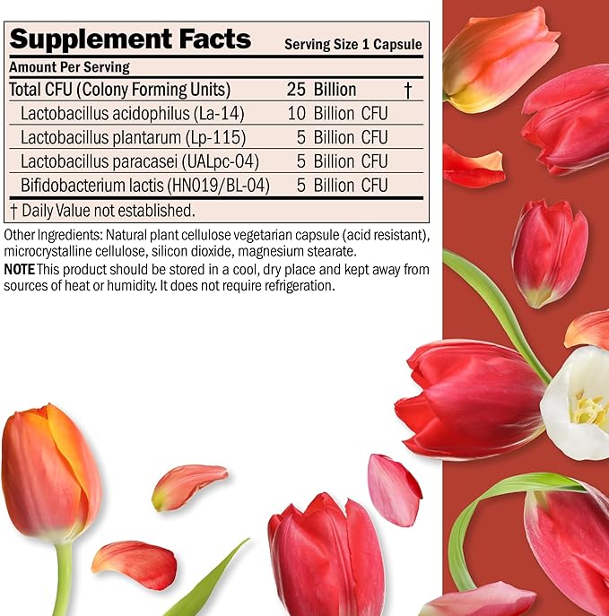 ANDREW LESSMAN Ultimate Friendly Flora Probiotic 30 Capsules - 25 Billion CFU Comprehensive Blend of Five Probiotic Strains Powerful Immune and Digestive Support. Probiotics for Women or Men