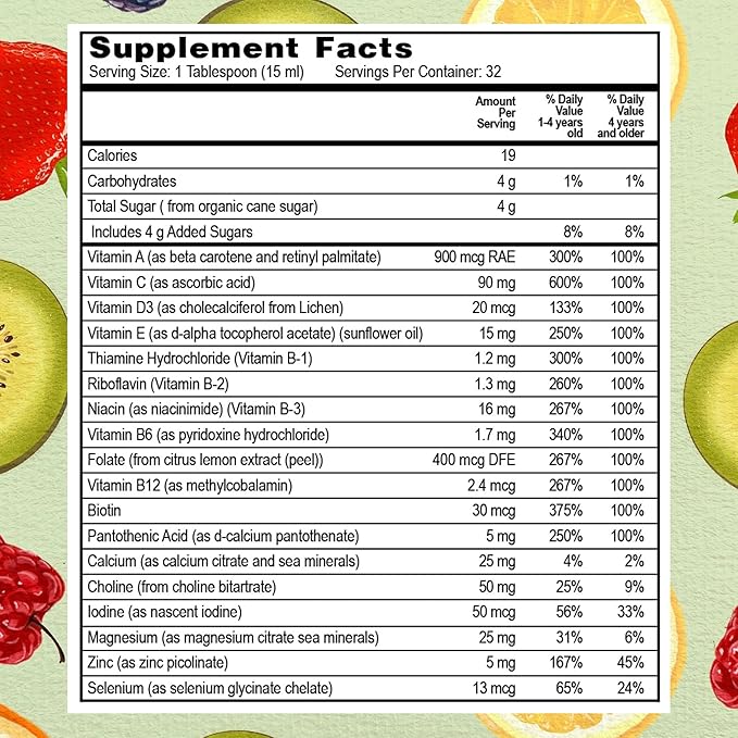 Go Healthy Multivitamin for Kids Toddlers (1 Bottle) and Multivitamin for Women Men and Teens (1 Bottle) Vegan Bundle