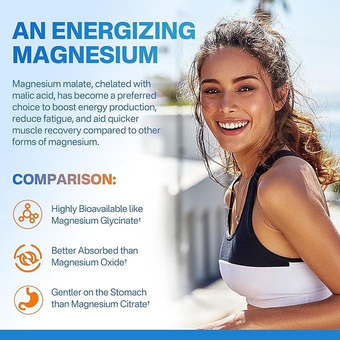 Magnesium Malate Gummies - Magnesium 400mg L-5-MTHF Folate 680mcg Methyl B12 B6 L-Theanine &amp CoQ10 - Sugar Free Methylated Magnesium Complex for Women Men Methylation Energy Muscle &amp Ca