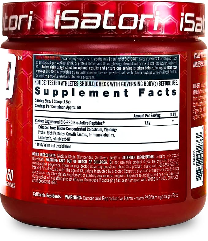 iSatori Bio-GRO Vanilla Ice Cream (60 Servings) &amp Bio-Active Whey Protein Powder Unflavored (30 Servings)