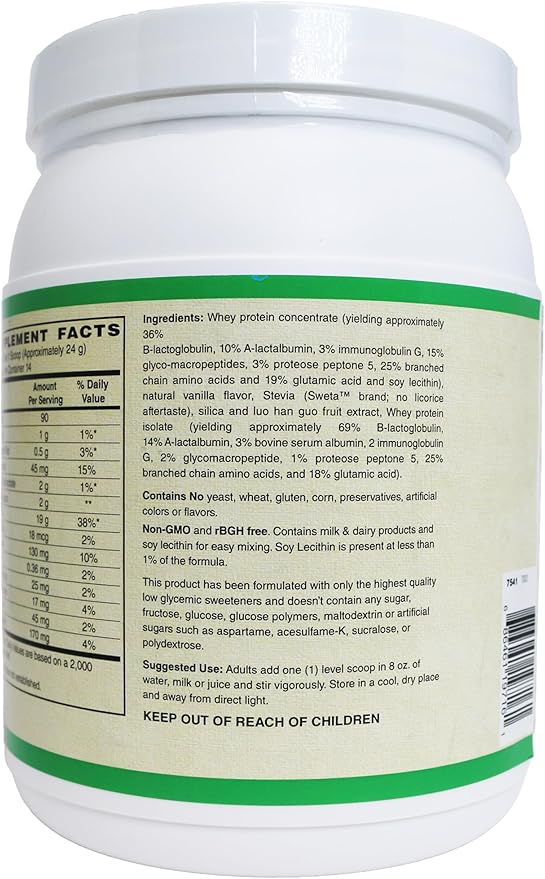 Premium Whey Blend - Grass-Fed Whey Protein Concentrate &amp Isolate Powder Naturally Sweetened (12 Ounce Natural Vanilla)