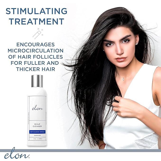 Elon Thinning Hair Scalp Cleanser &amp Matrix 5000 Complete Biotin Hair Vitamins Bundle - (60 Hair Growth Pills) - Biotin 5000mcg Vitamins for Hair Growth…