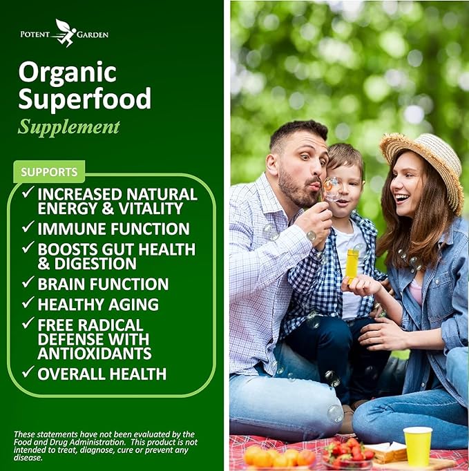 Potent Garden Organic Superfood Greens + Mega Mineral – Daily Greens &amp Mineral Support Bundle