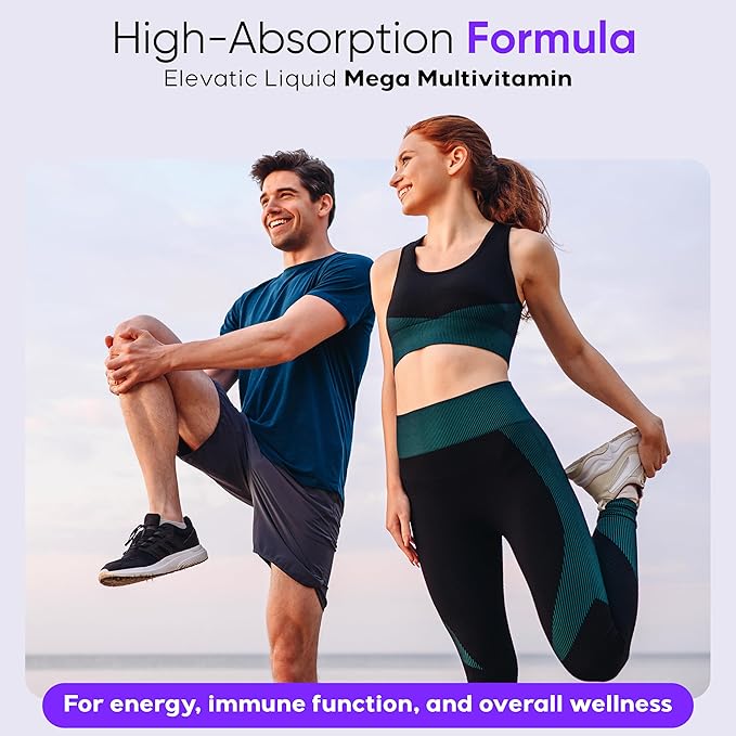 Mega Liquid Multivitamin | 32 Fl.oz (960ml) | Easy to Consume Daily Use Multivitamin Liquid | Nutrition &amp Immune Support | Packed with Vital Nutrients for All