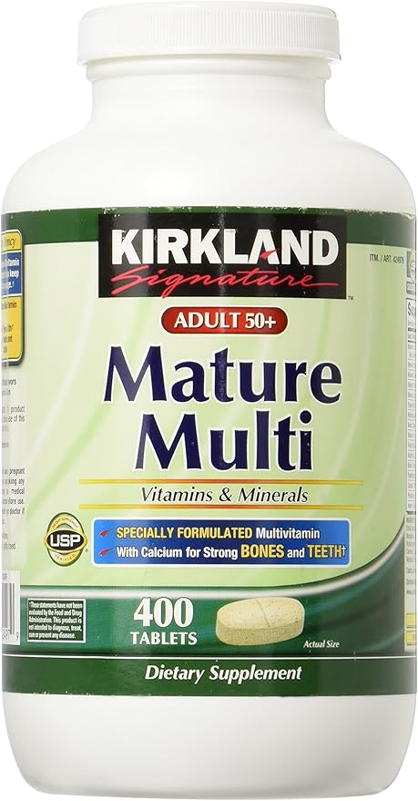 Kirkland Signature Adult 50+ Multi Vitamins &amp Minerals 400 Tablets (5 Pack)