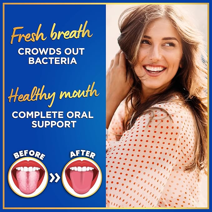 3-PACK Oral Probiotics for Teeth and Gums - 3BN CFU Lactobacillus Salivarius Acidophilus Rhamnosus - Bad Breath Treatment for Adults - 135 Chewable Mint Dental Probiotic Tablets for Women &amp Men