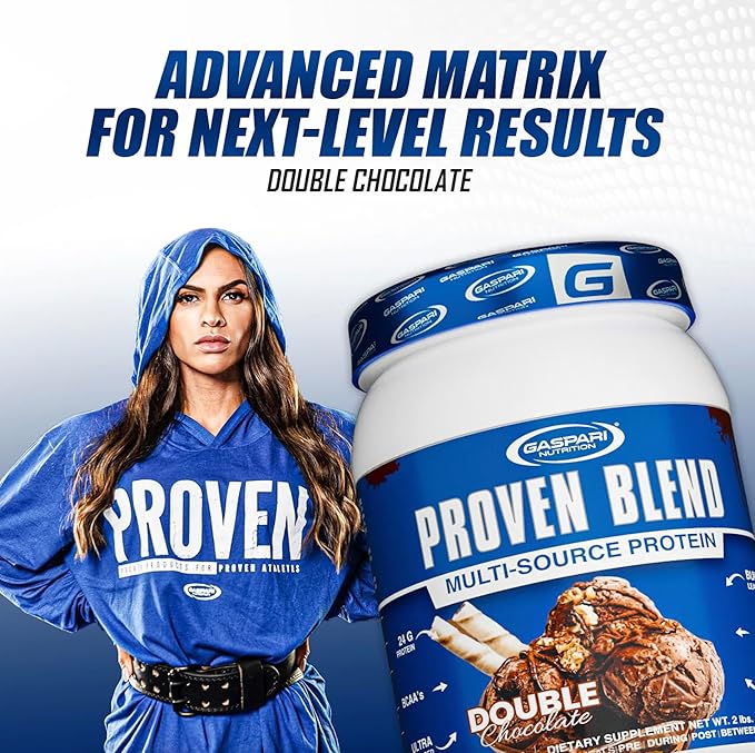 Gaspari Nutrition Proven Blend Multi Source Protein Powder Beef Protein Isolate Whey Concentrate and Whey Isolate Builds Lean Muscle 24g of Protein (28 Servings Vanilla Ice Cream)