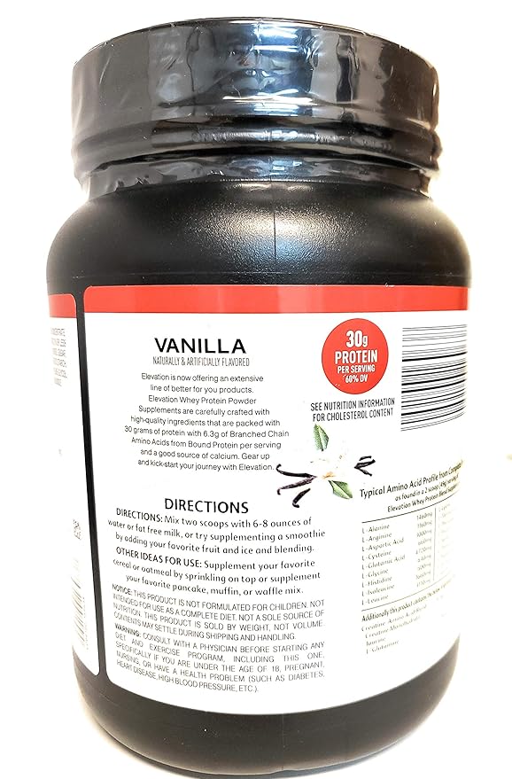 Elevation by Millville Vanilla Protein Powder 32oz pack of 1