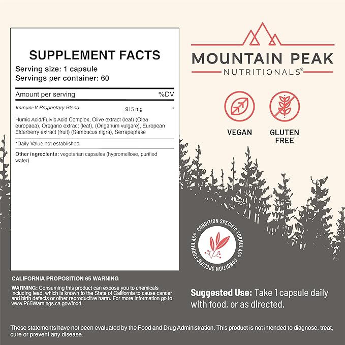 Mountain Peak Nutritionals Ultimate Wellbeing Combo Pack – Ultra High Multivitamin for Energy Gut Health &amp Immuni-V Immune Support Supplement with Antioxidants – Hypoallergenic Dietary Supplement