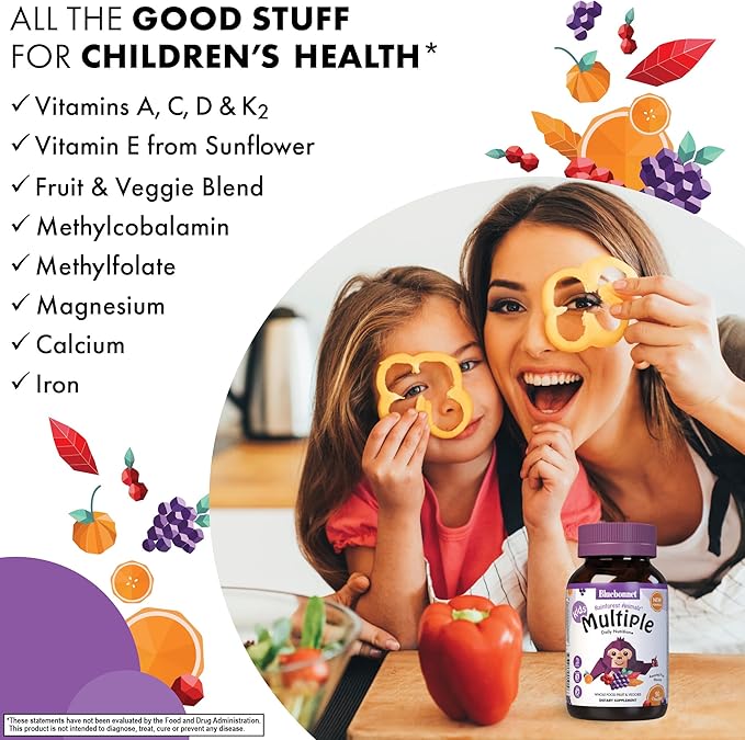 Bluebonnet Nutrition Rainforest Animalz Whole Food Based Multiple Chewable Tablet Kids Multivitamin &amp Mineral Vitamin C D3 Iron Gluten Free Milk Free Kosher 180 Chewable Tablets Mixed Fla
