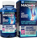 MAGNOX® Buster | Patented Clinically Tested 380mg Magnesium Supplement for Spasms &amp Leg Cramps at Night | One Capsule a Day for Almost Full Dosage | 3X More Absorption | Dead Sea Minerals (60 Caps