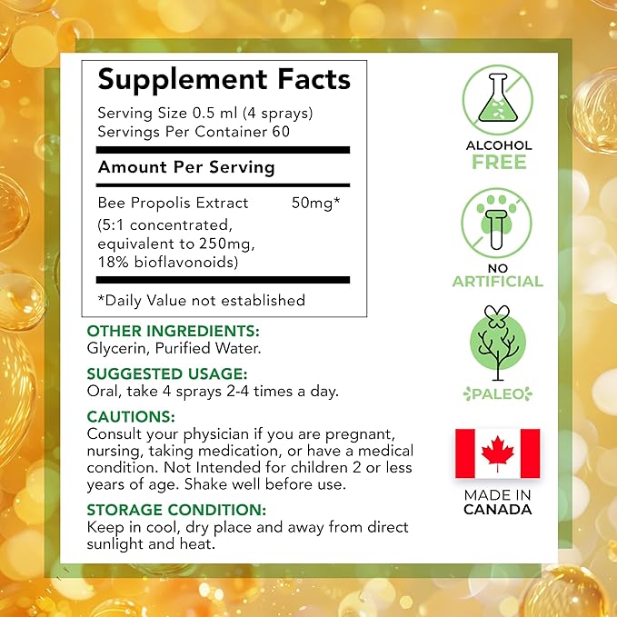 LOVITA 10-Pack Propolis Bulk Bundle - 5 Liquid Extract Drops &amp 5 Throat Sprays Maximum Strength 18% Bioflavonoids Non-GMO &amp Gluten-Free (10 Pc)