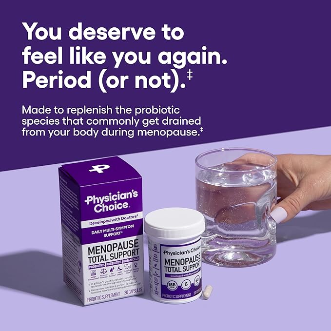 Physician's CHOICE Keep Your Cool Bundle: Mood Support Probiotic + Menopause Probiotic - Supports Hormone Balance Hot Flashes &amp Balanced Mood