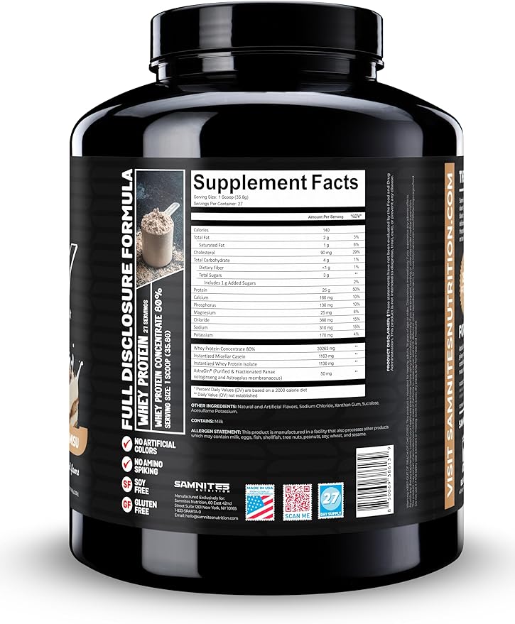 Whey Protein Blend Tiramisu Whey: Full-Disclosure Ultra-Delicious Premium Protein