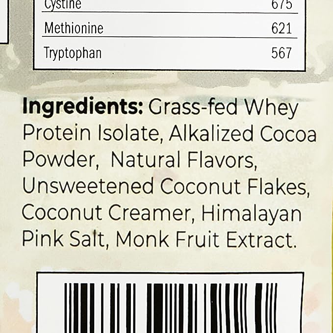 Santa Cruz Paleo Whey Protein Powder Coconut Cookie 20 G Grass Fed Whey Protein Isolate Per Serving Gluten Free Paleo &amp Keto Friendly No Sugar Added Protein Shake Mix 20 Servings 1.2 lb Ba