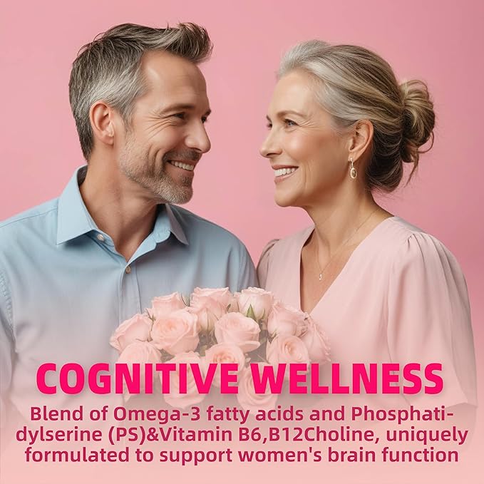 Multivitamin for Women Gummies for 40+ with Omega-3 Niacinamide B-Complex Lutein Iron Choline Phosphatidylserine Vitamin D3 - Vegan Sugar Free 60Count