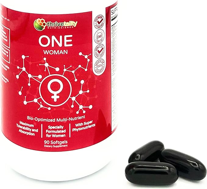 ONE Woman Bio-Optimized Multi-Nutrient by Thrivetality | Women's Multivitamin | #1 Physician Formulated | Science Based | Clinically Proven | Max Tolerability &amp Absorption | Super Antioxidants