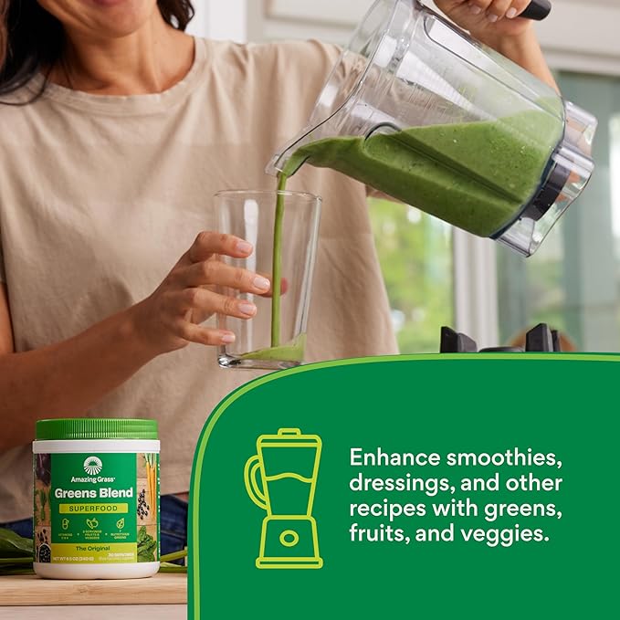Build Your Smoothie Best Seller Bundle- Isopure Unflavored Zero Carb Protein Powder (16 Servings) and Amazing Grass Greens Original Blend Superfood (30 Servings)