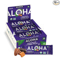 ALOHA Organic Plant Based Protein Bars | Chocolate Caramel Pecan | 12 Count 1.98oz Bars | Vegan Low Sugar Gluten Free Paleo Friendly Low Carb Non-GMO Stevia Free Soy Free No Sugar Alcohol Swe