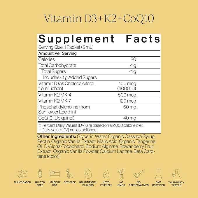 CYMBIOTIKA Liposomal Vitamin B12 + B6 &amp Vitamin D3 + K2 + CoQ10 Cellular Energy Joint + Bone Brain + Heart Health Nerve Function Immune Support High Absorption 2 x 12 5 mL Liquid Supplement