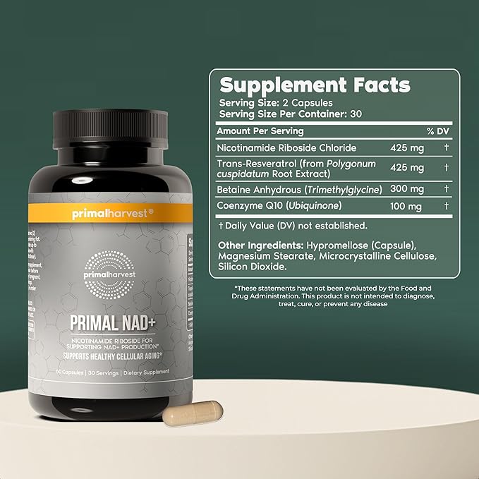Primal Harvest Daily Two-Step Routine | NAD+ + Turmeric | 2 Pack | 30 Day Supply