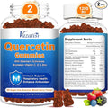 2 Pack Quercetin with Bromelain Gummies Quercetin 1200MG with Vitamin C Zinc &amp Elderberry for Immune System &amp Allergy Chewable &amp Vegan Gummies Mixed Berry Flavor 120 Cts