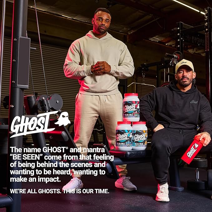 GHOST Clear Gains Mass Gainer Protein Powder - Post-Workout Weight Gainer Mix - 40g of Whey Protein Isolate 440 Calories &amp 70g Vitargo Carbs - Lean Muscle Building &amp Recovery - Orange Cream