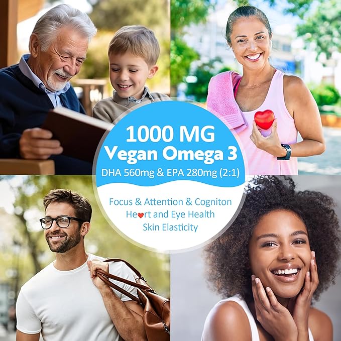Vegan Omega 3 Gummies + Whole Food Vitamin C Gummies for Adults &amp Kids