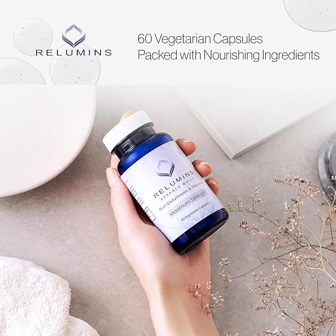 Relumins Glutathione &amp Resveratrol Bundle – Advanced Glutathione with Rose HIPS (60 Capsules) &amp High-Potency Resveratrol with Grape Seed &amp Red Wine Extract (120 Capsules) for Skin and Immu