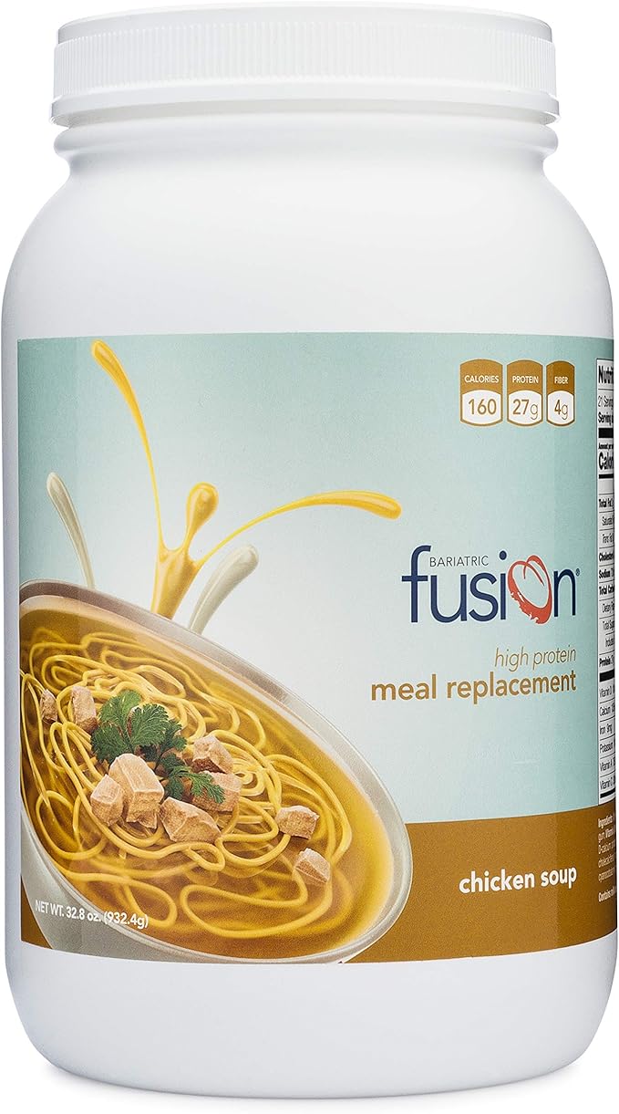 Bariatric Fusion Chicken Soup Meal Replacement 27g Protein Powder 21 Serving Tub for Bariatric Surgery Patients Including Gastric Bypass and Sleeve Gastrectomy - No Gluten Aspartame or Sugar
