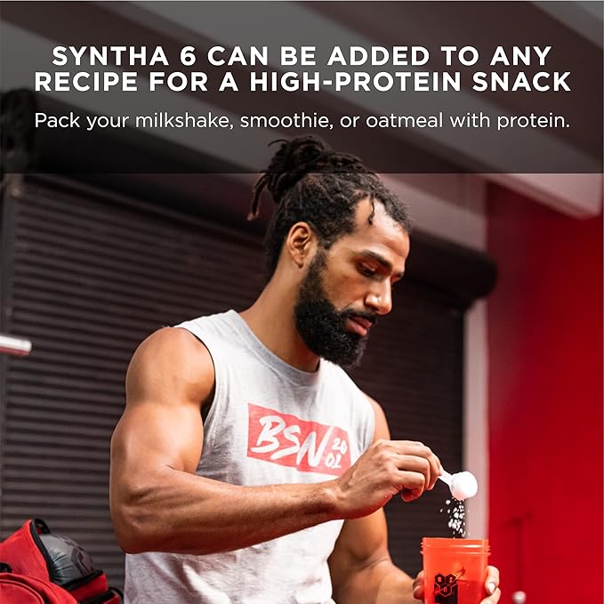BSN Syntha-6 Whey Protein Powder Cold Stone Creamery- Germanchökolätekäke Flavor Micellar Casein Milk Protein Isolate Powder 25 Servings