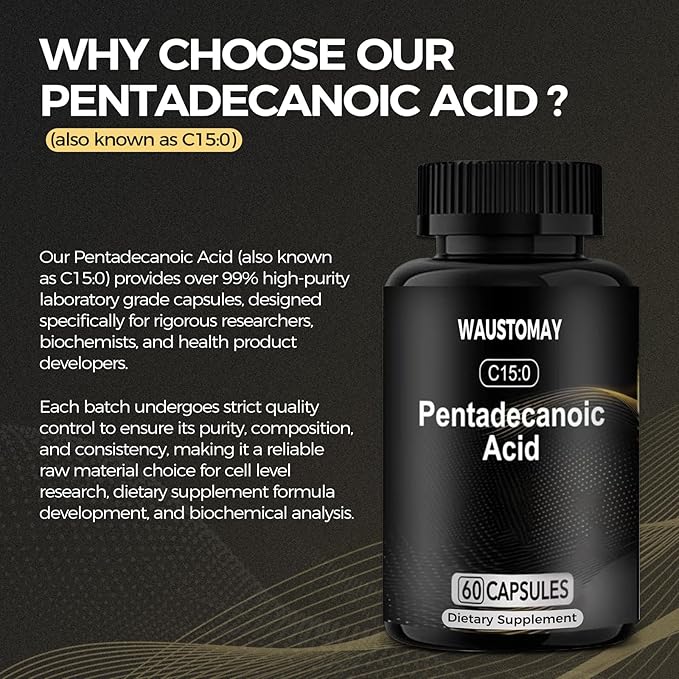 Pentadecanoic Acid Non-GMO - 60 Capsules