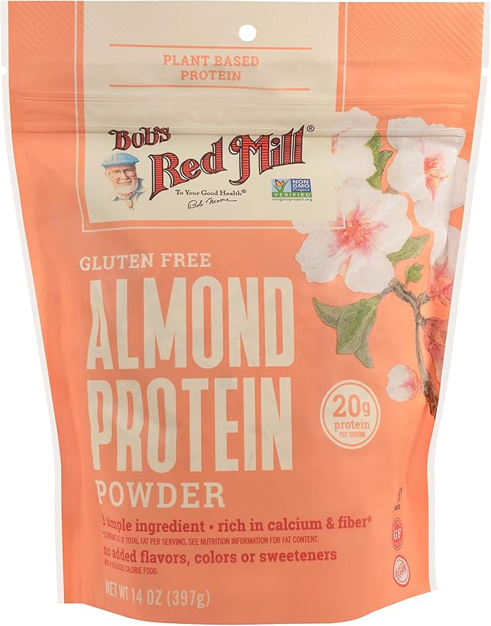 Bob's Red Mill Almond Protein Powder 14oz (Pack of 4) - Non GMO Vegan Paleo Friendly Keto Friendly Kosher
