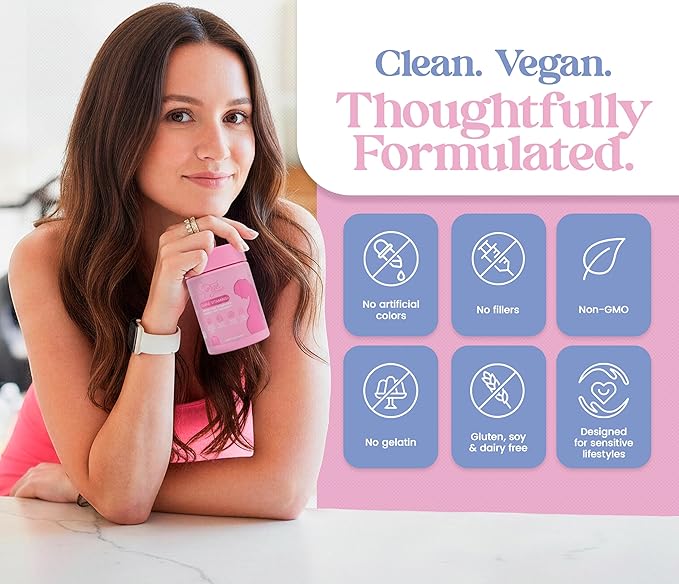 Elara Vitamins+ Prenatal Multivitamin for Women – Plant-Based Vegan Prenatal with 5-MTHF Folate Choline &amp Iron Clean Formula Duopack (120 Vegan Capsules – 60 Servings)