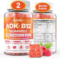 Methylated Multivitamin Women Men Vitamin D3 K2 5000IU / 10000IU B12 5000 mcg 2500mcg K2 (MK-7) 240mcg- ADK+Methyl Vitamin B12 Vegan D3Vitamin ACZinc EyeBoneEnergyImmune Sugar-Free Gummies