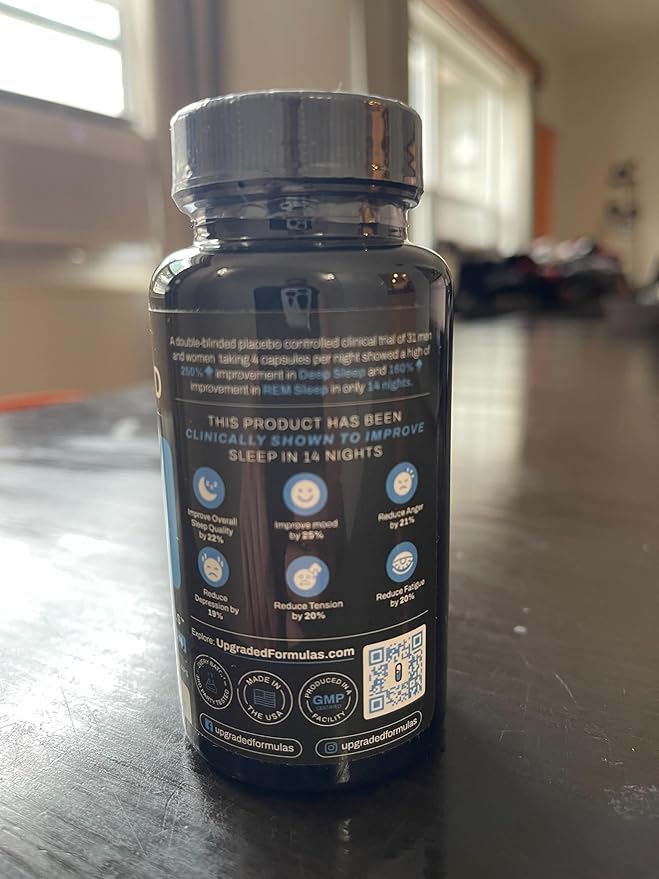 Upgraded Formulas Nano Magnesium Supplement 3rd Party Clinical Trial Improves Deep Sleep up to 250% REM Sleep Up to 160% in only 14 Nights - Enhances Calm 30 Capsules