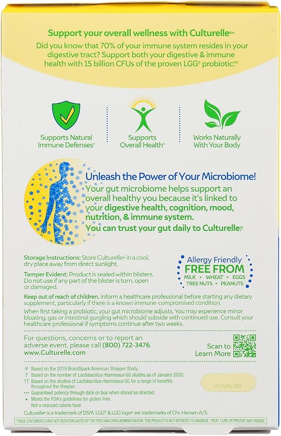 Culturelle Health &amp Wellness Probiotic Vegetarian Capsules 30 ea