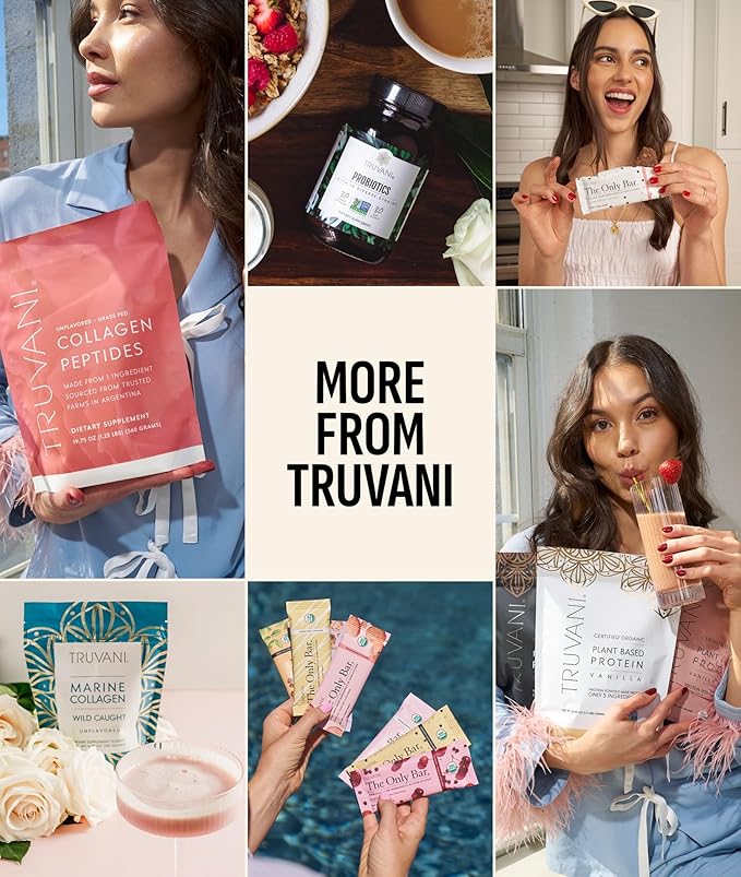 Truvani Organic Whey Protein Powder | Vanilla | 20g Grass Fed Whey Protein | 20 Servings | USDA Organic &amp Non-GMO | Gluten Free | No Gums No Soy No Stevia No Added Sugars