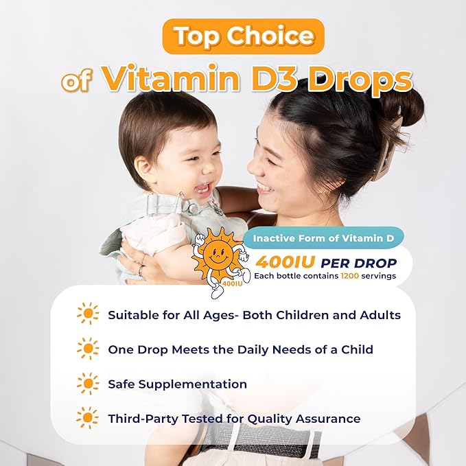Baby Vitamin D3 Drops+Kids’ Fish Oil Softgels–Complete Daily Nutrition for Babies &amp Kids–Immune Bone Brain &amp Vision Support–Pediatrician Developed–1200 Vitamin D Servings+60 Softgels