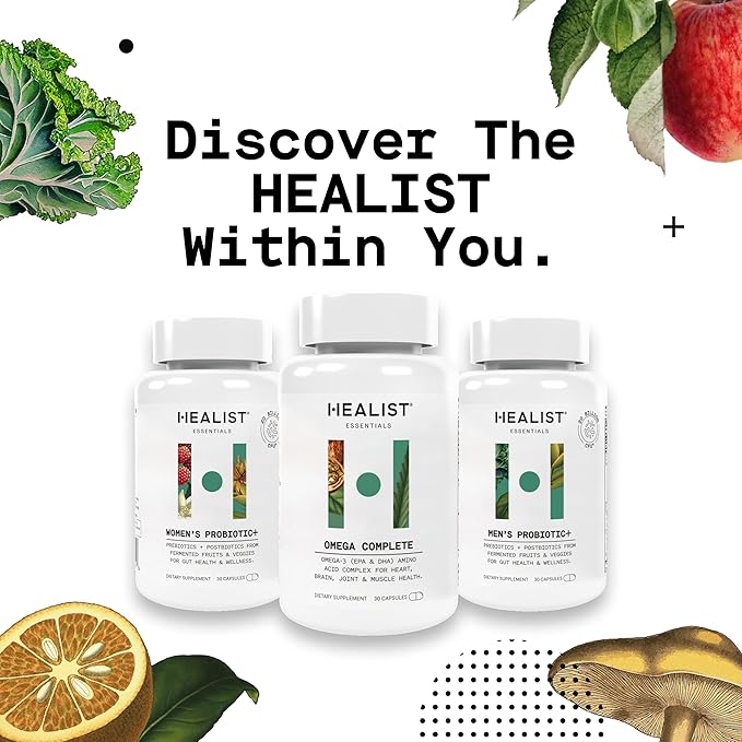 HEALIST Probiotics for Women - 20 Billion CFU Prebiotics &amp Postbiotics - Immune &amp Gut Health - Vaginal Probiotics for UT Support pH Balance - Gluten Free Vegan Non GMO 1 Probiotic Capsule