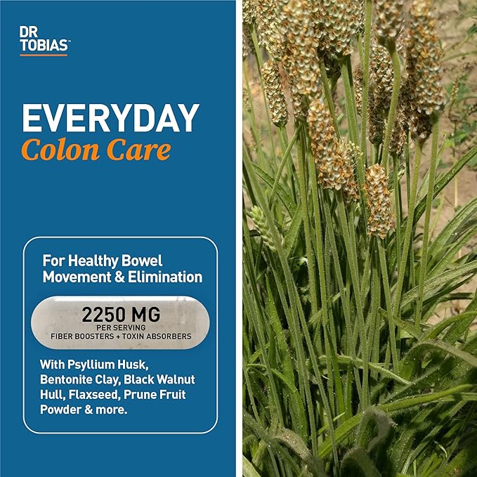 Dr. Tobias Deep Immune Probiotics &amp Prebiotics and Psyllium Daily Supports Digestive Health Gut Immune Function Daily Fiber Supplement in Support of Colon Health with 4.4. Billion CFU